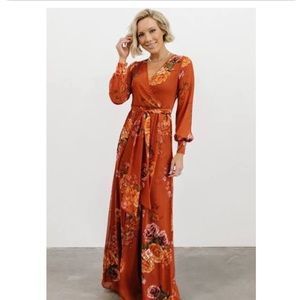 Baltic Born Lydia Maxi Dress - Rust Floral